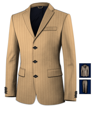 Costume Pas Cher Lyon with 3 Buttons, Single Breasted