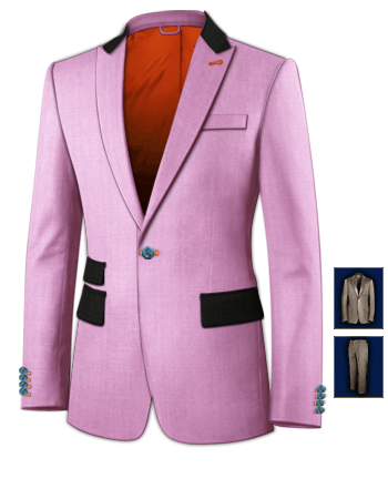 Costumes Femmes with 1 Button, Single Breasted