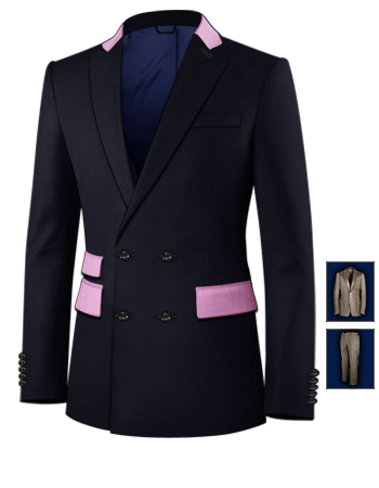 Costume Homme De Marque Pas Cher with 4 Buttons,double Breasted (2 To Close)