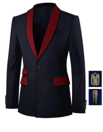 Costume Taille 66 with 1 Button, Single Breasted