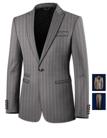 Gilet Costume Homme with 1 Button, Single Breasted