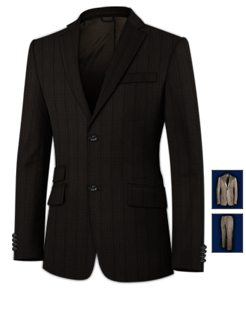 Costumes Mariage A Bordeaux with 2 Buttons, Single Breasted