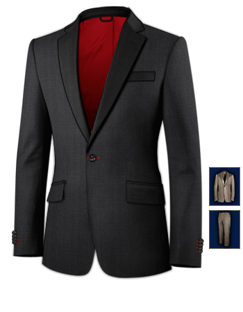 Dubai Tailleur Costume with 1 Button, Single Breasted