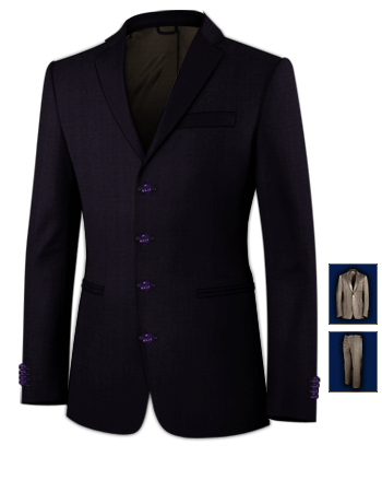 Costume Noir 16 18 Gar�ons V�tements with 4 Buttons, Single Breasted