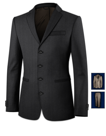 Veste De Costune with 4 Buttons, Single Breasted