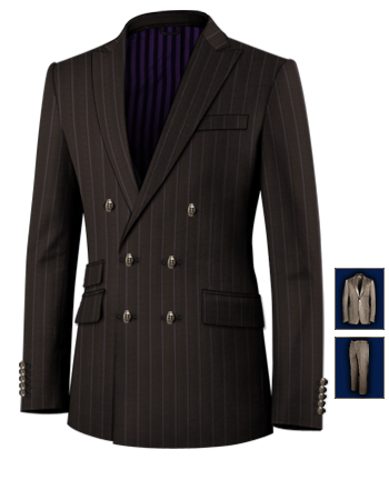 Costume Homme Jeune with 6 Buttons, Double Breasted (2 To Close)