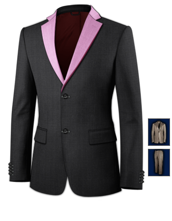 Costume Marron Chocolat with 2 Buttons, Single Breasted