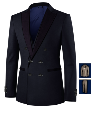 Gilet Costume Sur Mesure with 6 Buttons, Double Breasted (2 To Close)