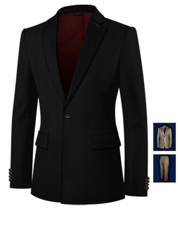Costumes Clairs with 1 Button, Single Breasted