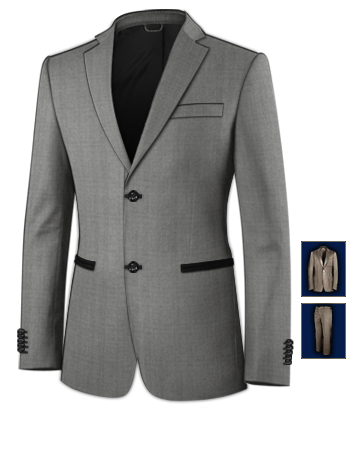 Costume Homme Grenoble with 2 Buttons, Single Breasted