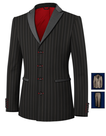 Vente Costumes Hommes with 4 Buttons, Single Breasted