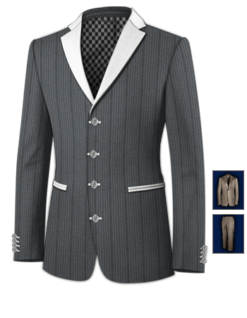 Costumes Made Italia with 4 Buttons, Single Breasted