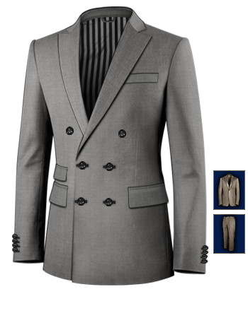 Costume Homme Satin with 6 Buttons, Double Breasted (2 To Close)