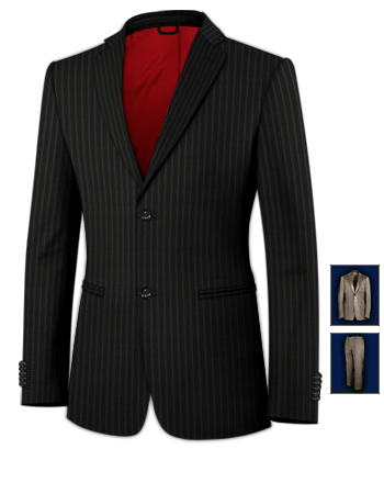 Tailor Costume Sur Mesure with 2 Buttons, Single Breasted