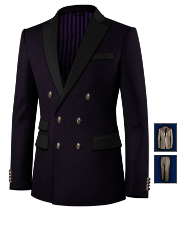 Costume Homme Rouen with 6 Buttons, Double Breasted (2 To Close)