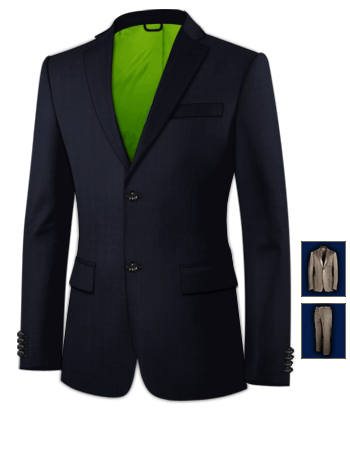 Tailleur Sur Mesure Italie with 2 Buttons, Single Breasted