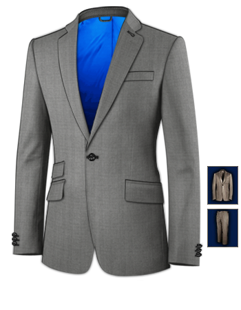 Costume Mari� Ivoire with 1 Button, Single Breasted