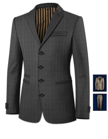 Costume Carreaux Fantaisie with 4 Buttons, Single Breasted