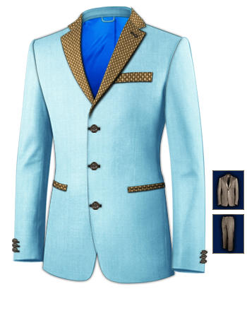 Costume Noir Ray� with 3 Buttons, Single Breasted