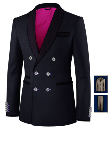 Costume 140's with 6 Buttons, Double Breasted (2 To Close)
