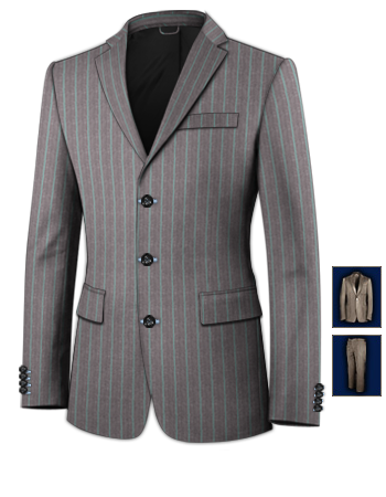 Costumes Pour Hommes with 3 Buttons, Single Breasted