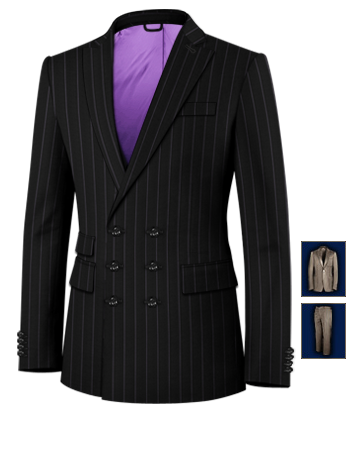 Costume Homme Discount Marque with 6 Buttons, Double Breasted (3 To Close)