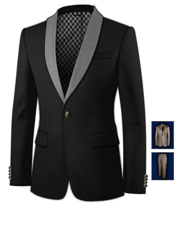 Costume Anglaise with 1 Button, Single Breasted