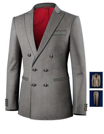 Costume Sur Mesure 3d with 6 Buttons, Double Breasted (2 To Close)