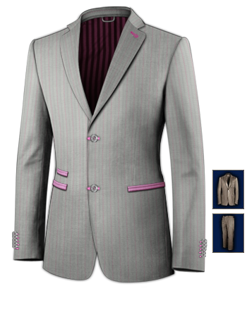 Costume Sur Mesure Rome with 2 Buttons, Single Breasted