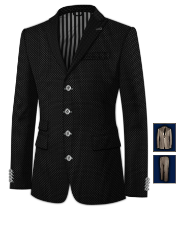 Costume Homme Vert with 4 Buttons, Single Breasted