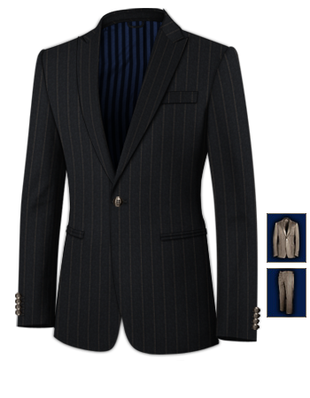 Costume Homme Chauffeur De Maitre with 1 Button, Single Breasted