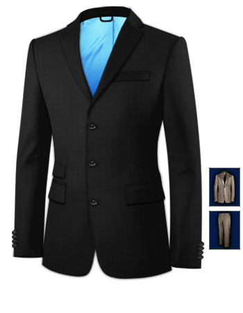 Costume Homme Bleu Roi with 3 Buttons, Single Breasted