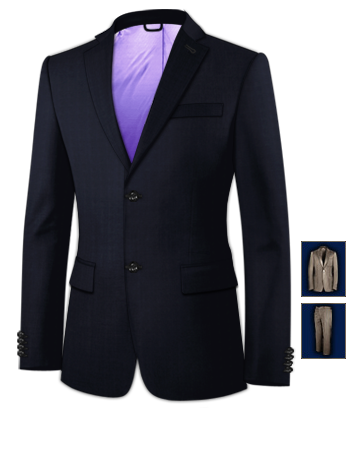 Costume Sur Mesure 100 Euro with 2 Buttons, Single Breasted
