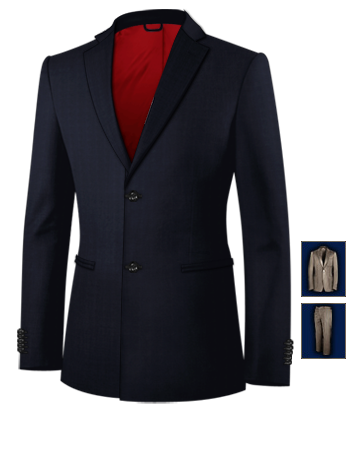 Veste Costume Homme with 2 Buttons, Single Breasted