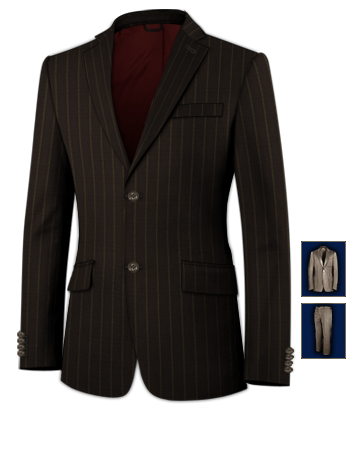 Pantalon Costume En Ligne Pas Cher with 2 Buttons, Single Breasted