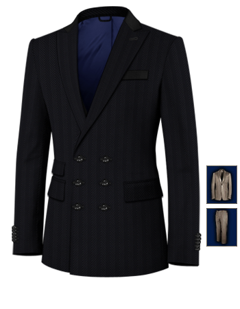 Costume Robe 1900 with 6 Buttons, Double Breasted (3 To Close)