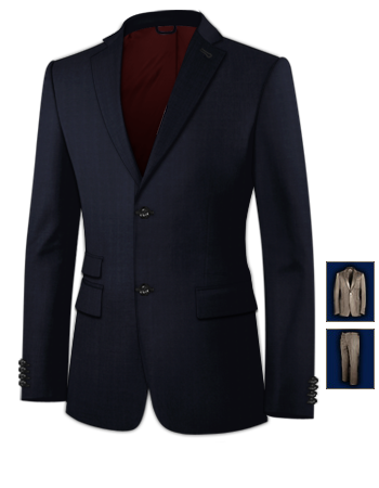 Creer Costume Homme with 2 Buttons, Single Breasted