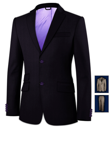 Costume Sur Mesure St Etienne with 2 Buttons, Single Breasted