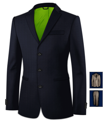 Veste De Costume Homme with 3 Buttons, Single Breasted