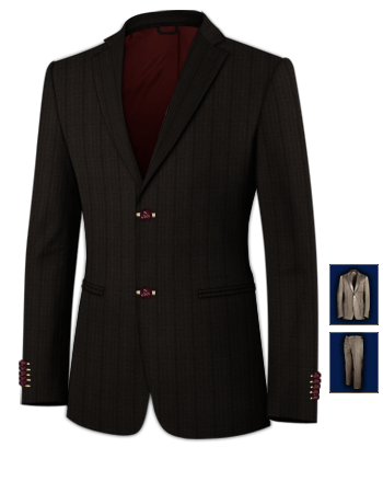 Costume Orgeval with 2 Buttons, Single Breasted