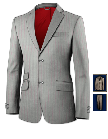 Costume C�r�monie Blanc Satin with 2 Buttons, Single Breasted