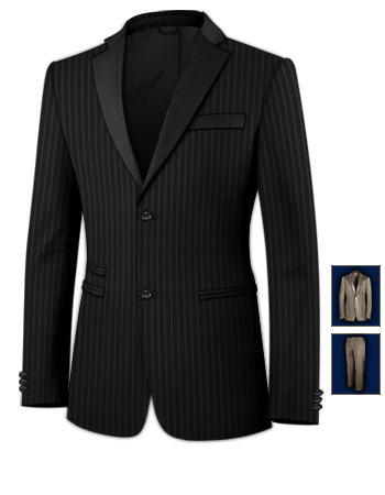 Costume Sur Mesure Brest with 2 Buttons, Single Breasted