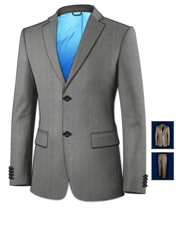 Itaylor Costume Sur Mesure with 2 Buttons, Single Breasted