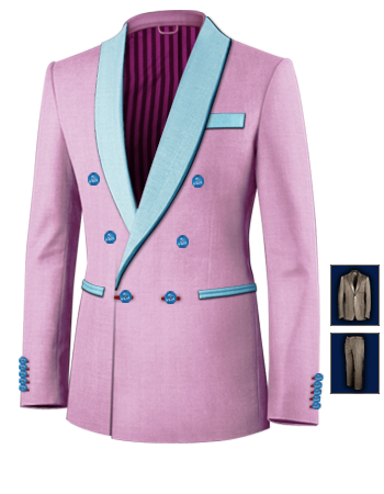 Costume Doubl� with 6 Buttons, Double Breasted (1 To Close)