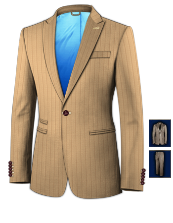 Vente Costume Sur Mesure with 1 Button, Single Breasted
