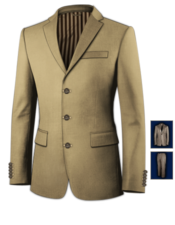 Gilet Costume with 3 Buttons, Single Breasted