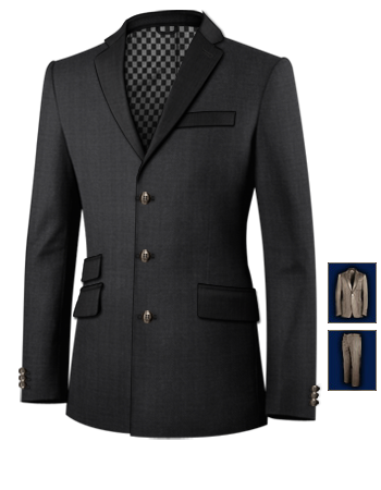 Costume Blanc Ivoire with 3 Buttons, Single Breasted