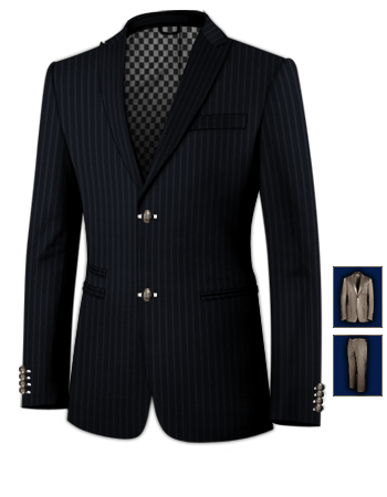 Magasin Costume Sur Mesure with 2 Buttons, Single Breasted