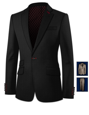 Costume Le Havre Yvetot with 1 Button, Single Breasted