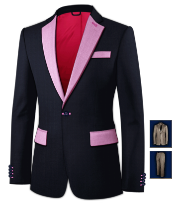 Costume Sur Mesure Internet with 1 Button, Single Breasted